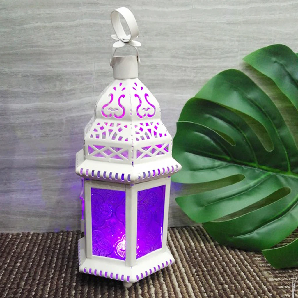 High Quality Romantic Glass Moroccan Style Candle Lantern - Great for Indoors/Outdoors Parties Weddings Workmanship crafts