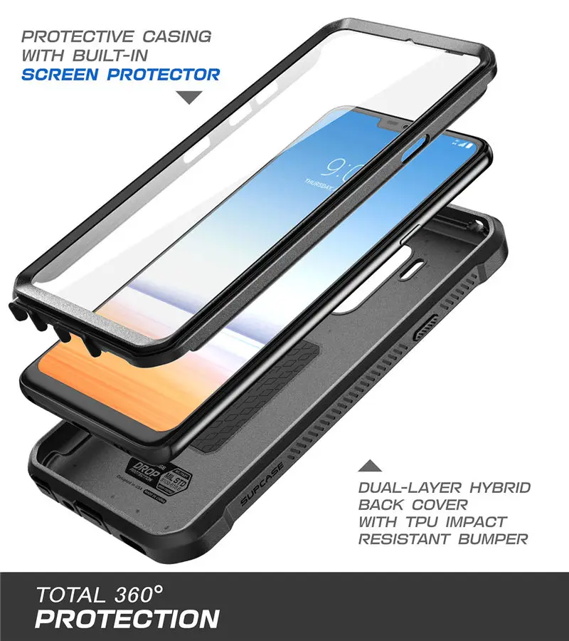 Для LG G7 чехол thinq крышка 6,1 дюймов SUP чехол UB Pro полный корпус прочная кобура клип Защитный чехол со встроенной защитной пленкой