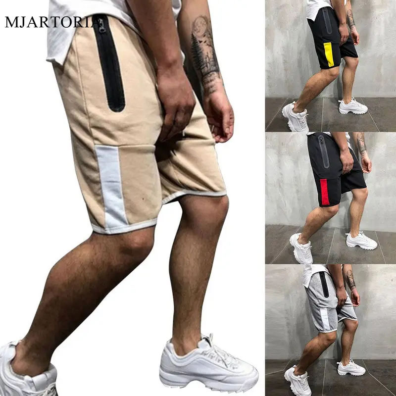 

MJARTORIA Hot-Selling Mens Shorts Fitness Casual Workout Brand Pants Quality Shorts Men's Zip-pocket Sports Shorts