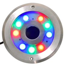 CE RoHS IP68 316 нержавеющая сталь 24 В 27 Вт RGB подводный свет для фонтана Пруд свет Цвет изменения Подводный LED белый