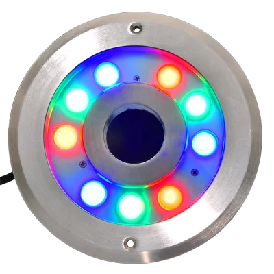 

CE ROHS IP68 316 stainless steel 24V 27W RGB led underwater light for fountain pond light Color changing underwater led White