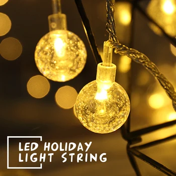 

30/50 LEDs Crystal Ball Holiday Lighting Solar Powered RGB 6M 7M Fairy New Year String Light Xmas Festoon Natal Garland Decor