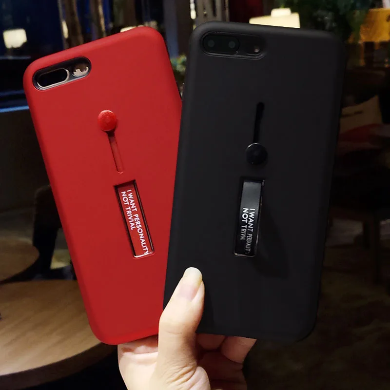 Plain Matted Phone Case with Finger Holder for iPhone 11 PRO MAX XS XR 7 8 plus 6s Marble TPU Ring |