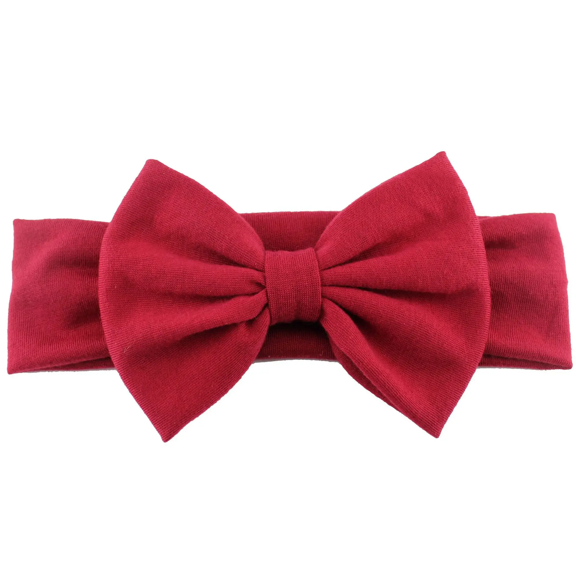 

29pcs/lot 5inch Solid Big Hair Bow Head wrap Cotton Fabric Bow Headband For Baby Girls Baby Hair Accessory