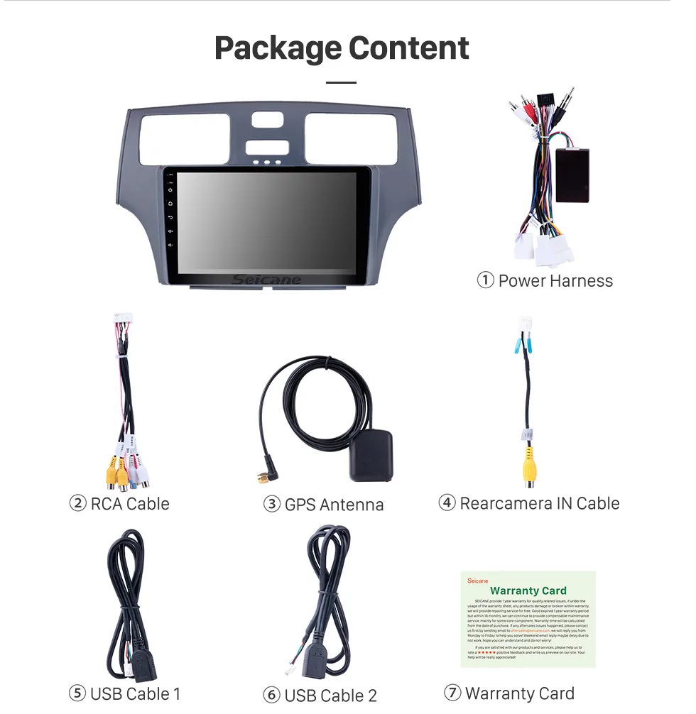 Sale Seicane 9 Inch Quad Core Android 8.1 Head Unit Car Radio For 2001 2002 2003 2004 2005 Lexus HD 1024*600 Touch Screen GPS Navi 19
