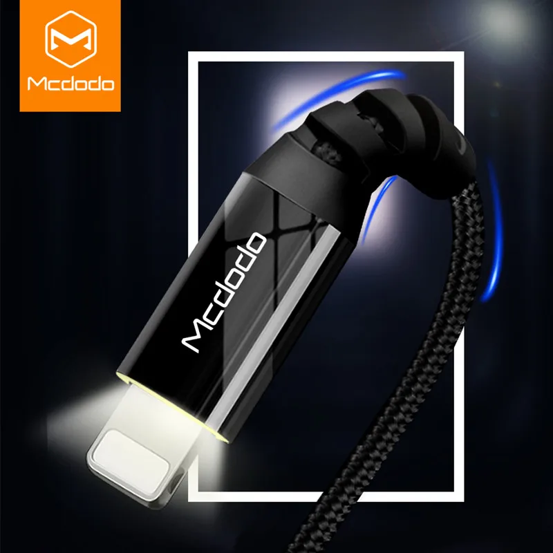 MCDODO مرحبا الشد كابل بيانات ل فون XS ماكس XR X 8 7 6 ثانية 6 كابل يو اس بي سريع شحن USB كابل الشاحن المحمول الهاتف شاحن الحبل