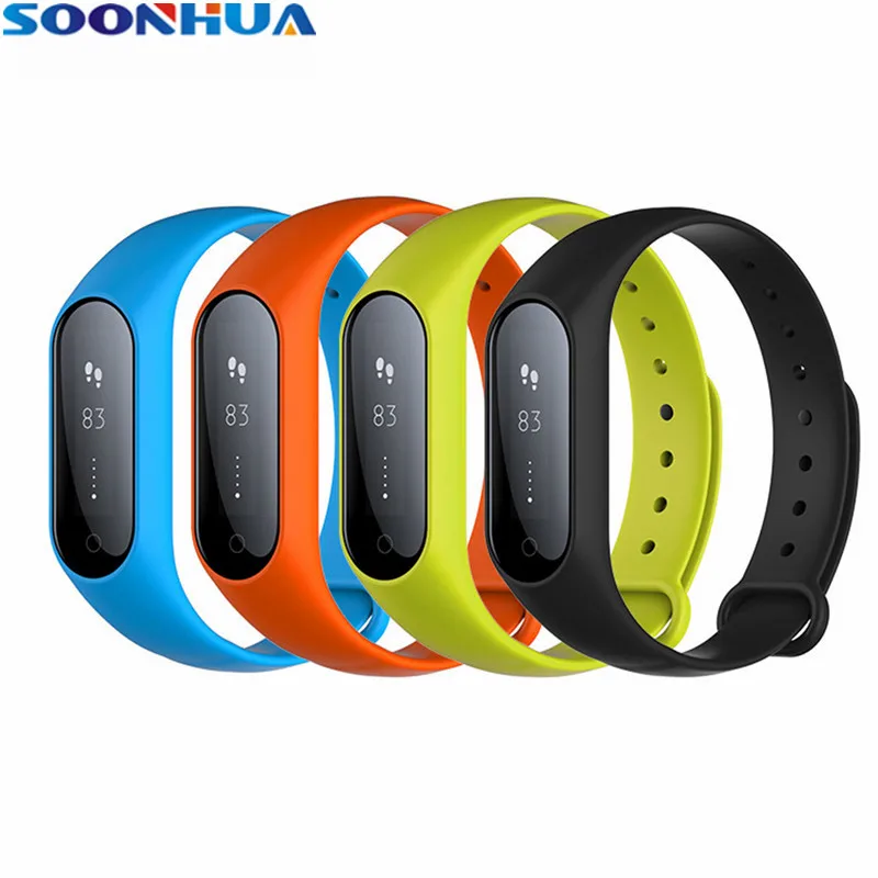 

SOONHUA OLED Screen Waterproof Wristband Health Tracker Sleep Quality Blood Pressure Monitor Push Notification Smart Bracelet
