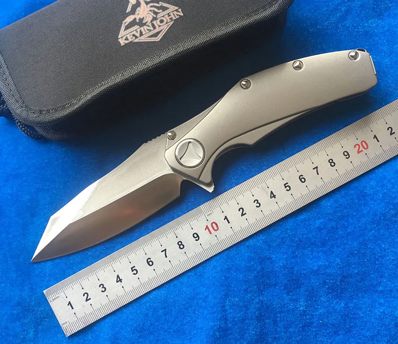 

KEVIN JOHN VENOM matrix Folding Ball bearing Flipper Knife S35VN Titanium carbon fiber camp hunt survival outdoor knives tools