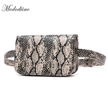 

Mododiino Snake Skin Designer Waist Bag Belt Bag Chest Package Crossbody Women's Bag Lady Luxury Belt Package Waist Pack DNV0968