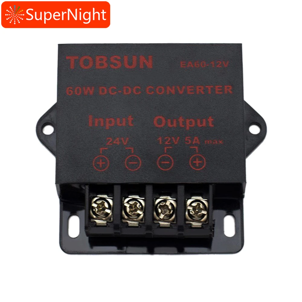 

24V to 12V 5A 60W Power Supply DC DC Converter Step Down Regulator Buck Transformer Voltage Reducer Module for LED Strip TV Car