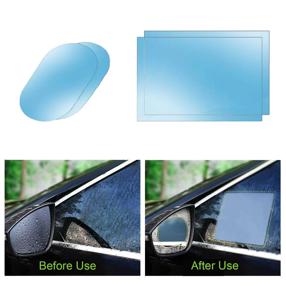 

Car Mirror Side Window Clear Film Anti Fog Membrane Waterproof Rainproof Car Anti Water Sticker Car Accessories 2PCS/Set