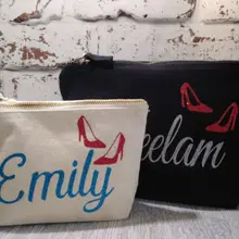 Пользовательское имя Рождество на день рождения свадебные Красота составляют косметический Сумки чехол уникальный подарок для свадьбу Сумки присутствует/ подарок