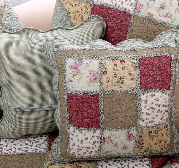 quilted throw pillow covers