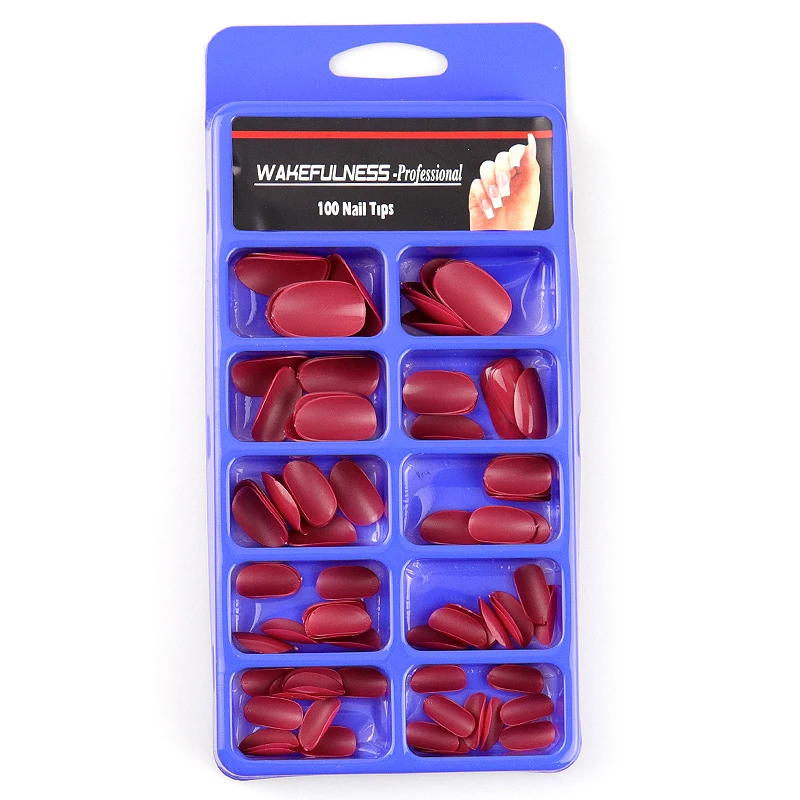 Накладные ногти Короткие овальные накладные с полным покрытием конфетные цвета