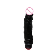 AM-3009 Flesh Big Multi-speed Vibrating Faked Dildos Black Rough Penis Cocks For Woman Vagina Stimulation Sex Toys Vibrators