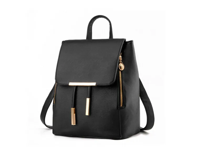 cool everyday backpacks DIDA BEAR Women Backpack High Quality PU Leather Mochila Escolar School Bags For Teenagers Girls Leisure Backpacks Candy Color stylish backpacks for travel