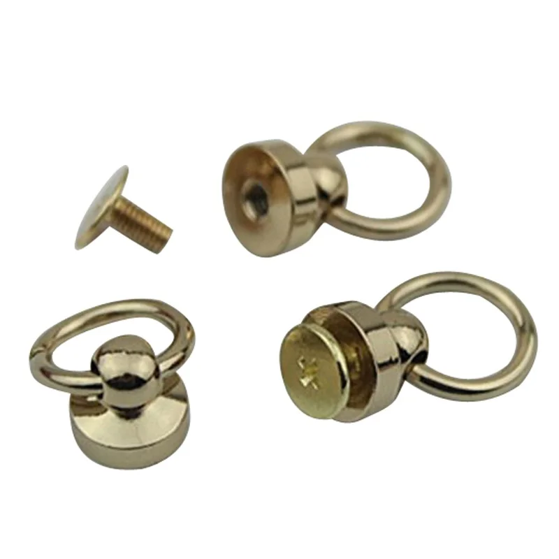 Bag lugguage accessories rivets buckle button bags Leather strap belts buckles screw rivet 10mm button O ring 500pcs/lot via DHL