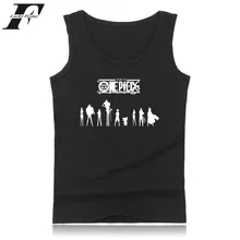 One Piece Cartoon Logo Summer Vest Tank Top font b Mens b font Bodybuilding And Plus