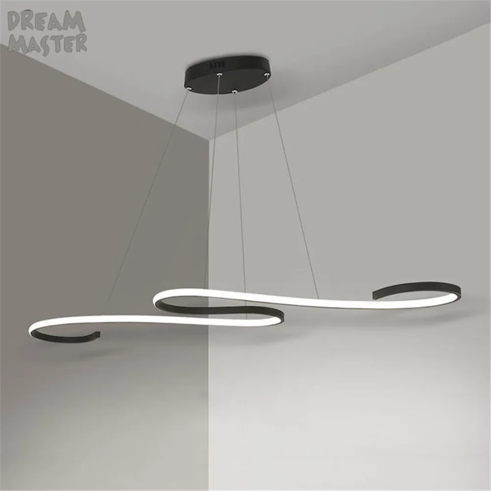 Nordic led подвесной светильник для кухни столовой белый черный светодиод кофейни