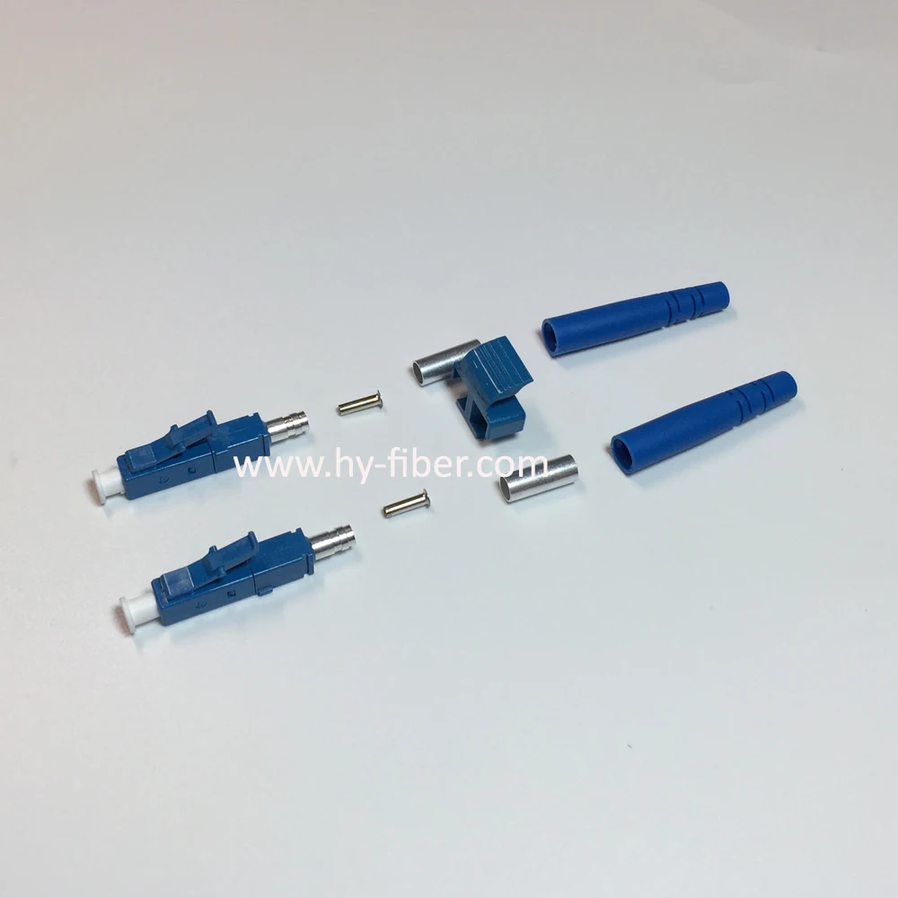 50 Pz Lc Duplex Singmode Kit Di Connettori In Fibra Ottica Con Frerrule Pre-Montare Rohs Spedizione Gratuita