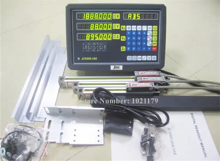 3 осевой цифровой индикации с линейной шкалой 100-1020 мм 5 микрон линейный энкодер полный dro комплекты