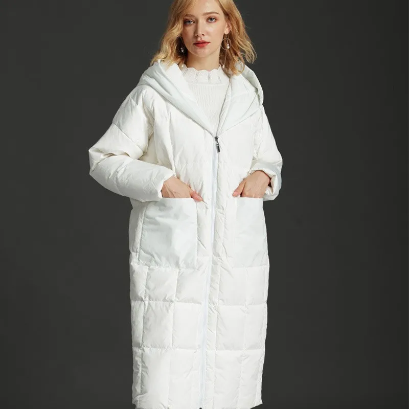 À blue Capuche black Femelle Plaid Plus green Mode Manteau Duvet red Canard longue Doudoune Marque Dames Pour Femme De Chaud Veste White X Cocon Zipper Hiver Survêtement Épais 8zUWSd44