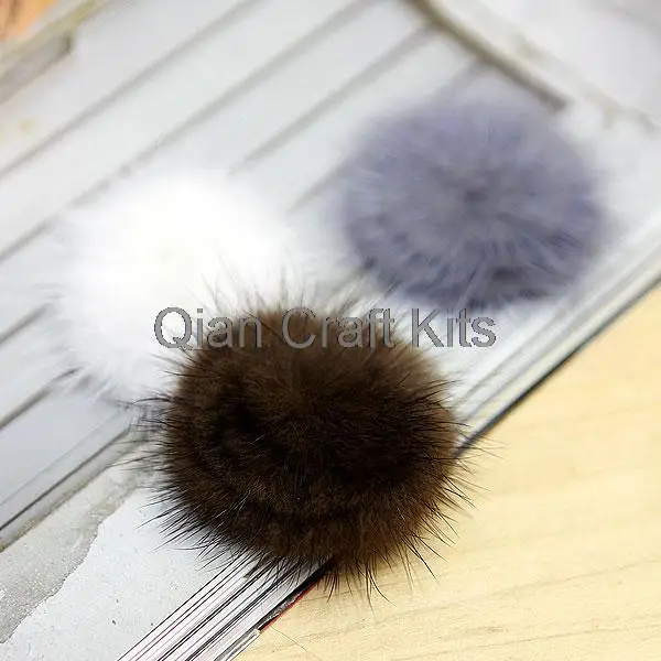 20pcs mix color luxury Round Genuine Mink Fur pad size from 50mm-80mm