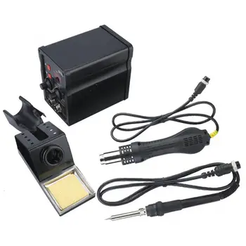 

Soldering Station Welding Solder Station 2 In 1 750W Digital Rework Station Soldering Iron Desoldering Hot Air Hot Air