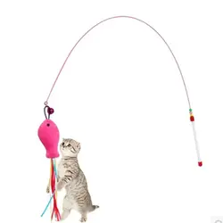 Игрушка для кота Кот котенок питомец Прорезыватель перо проволока Целомудрие игрушка для домашних животных палочка бусины играть новый