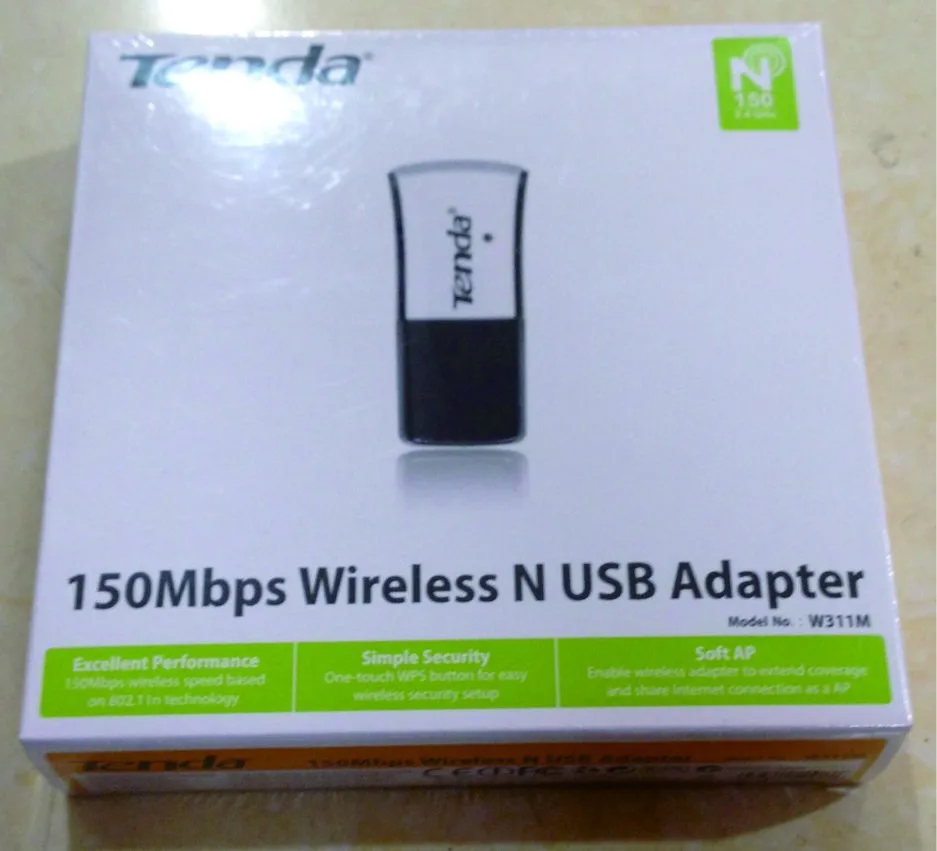Новая лучшая цена Tenda Mimi 150 Мбит/с беспроводной нано USB адаптер USB WiFi адаптер 150 м USB WiFi сетевая карта, без цветной коробки посылка