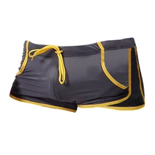 Новая крутая Мужская одежда для купания горячие сексуальные трусы-боксеры плавки пляжные шорты для плавания Брюки(серый M