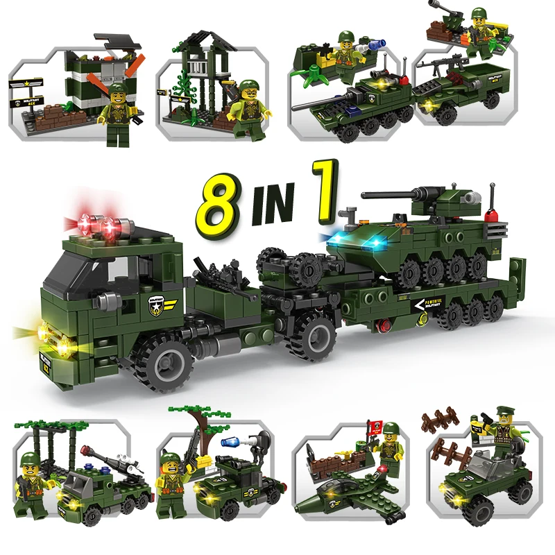 

Military Building Blocks Army Soldiers Special Police Armored Vehicle Tank Compatible with LegoINGly Gift Toys for Children