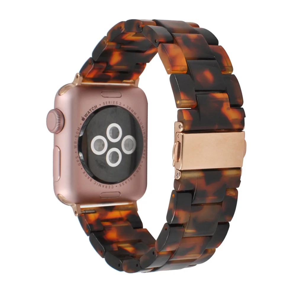 Ремешок из смолы для Apple Watch, 4 ремешка, 44 мм, 40 мм, 38 мм, 42 мм, браслет для iWatch, серия 5, 4, 3, 2, 1, аксессуары для часов, ремешок для часов