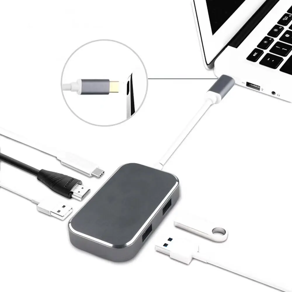 Адаптер USB Type C на HDMI 4K 30 Гц 100 Вт|Кабели VGA| |