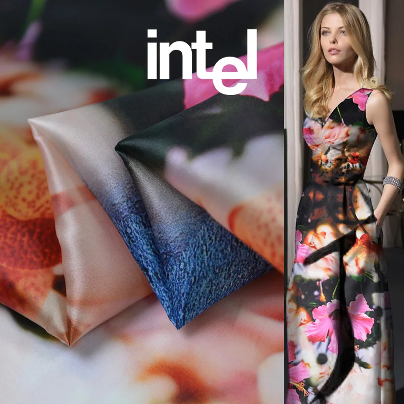 19 Новинка весна лето 140 см ширина 12 Momme шелк органза ткань для женщин платье цифровая печать ткань для Diy шитье распродажа