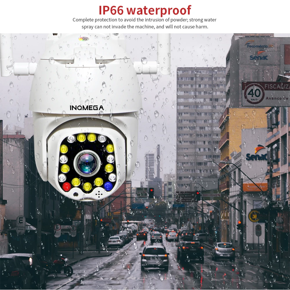 INQMEGA PTZ IP Camera 1080P Auto Tracking Speed Dome WiFi Wireless CCTV Camera Outdoor Security Sur
