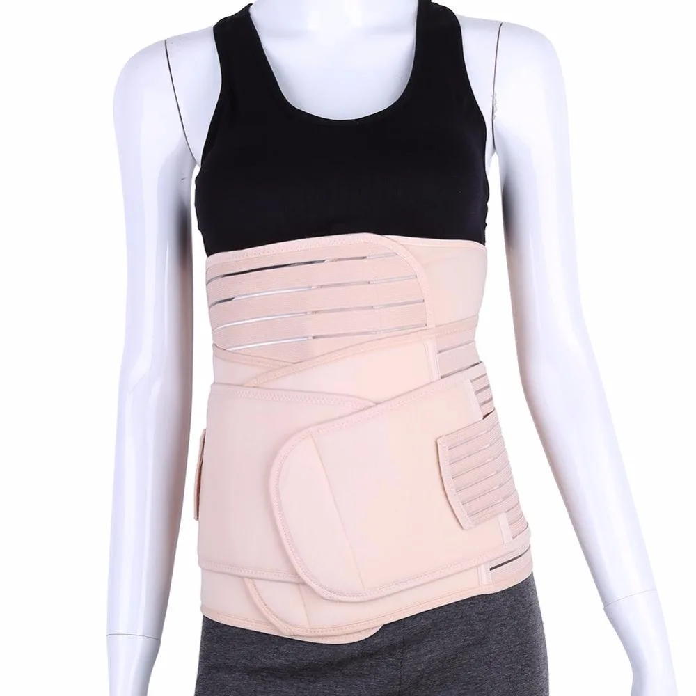 3 in 1 Postpartum Recovery Waist/Belly/Pelvis Belt Slimming Body Support Band Abdomen Girdle