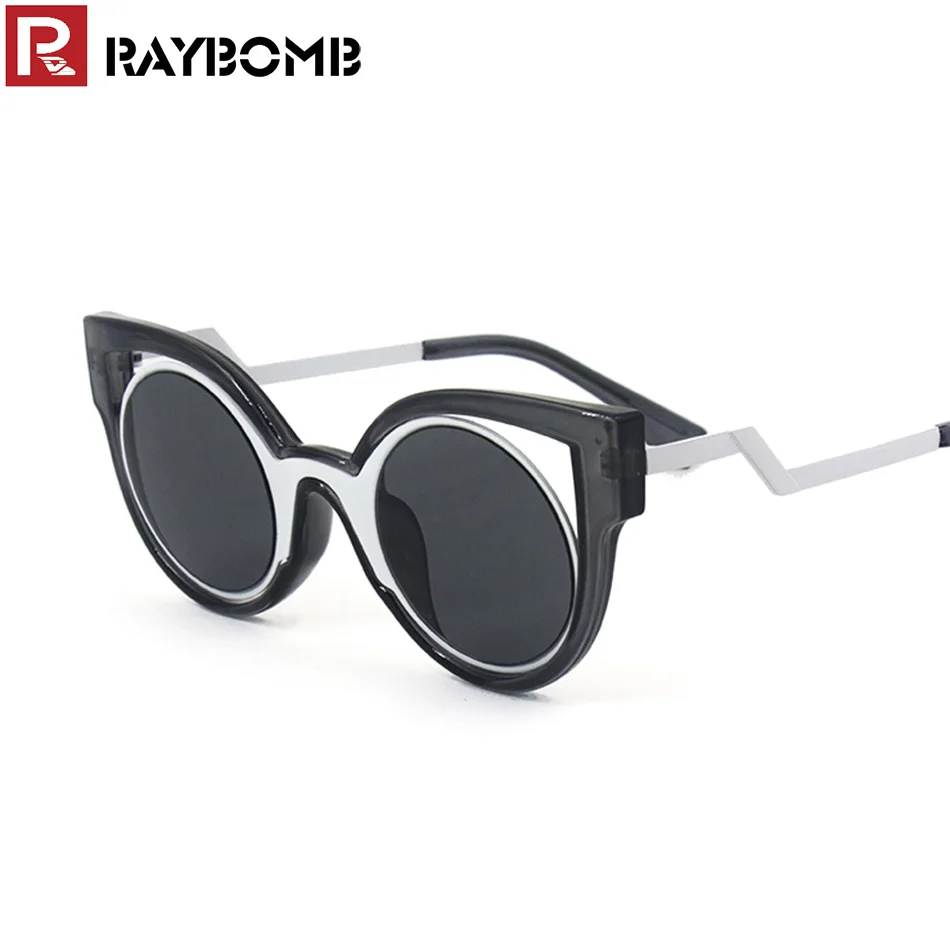 Женские солнцезащитные очки RAYBOMB круглые винтажные с зеркальным покрытием и