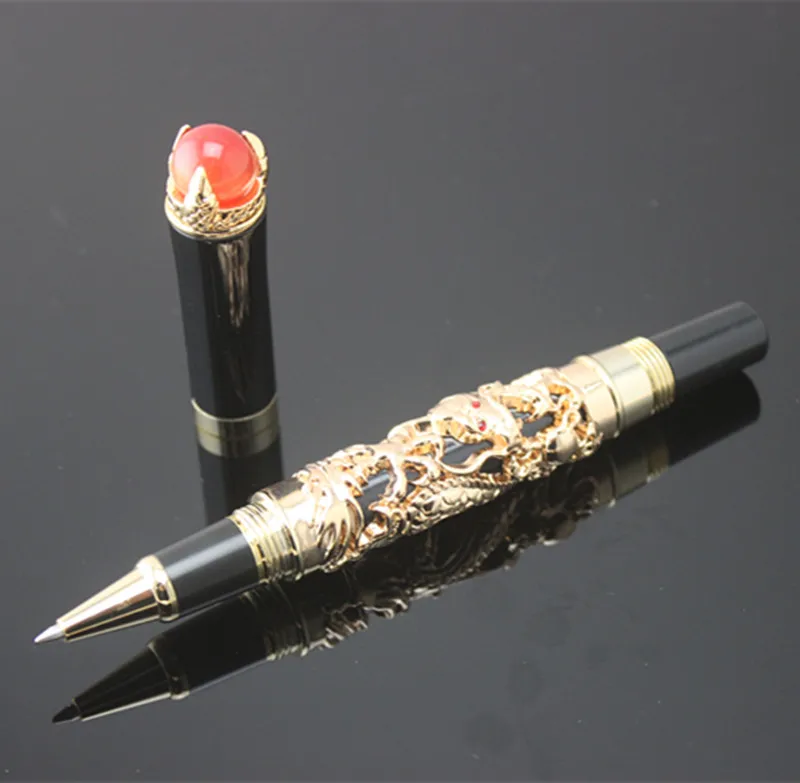 

JINHAO Golden Dragon King Play Pearl 0.7mm Nib Rollerball Pen Black / White / grey/ For Choice Office Business Best Gift