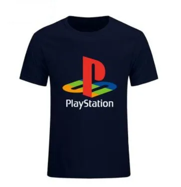 Мужская футболка Playstation Классическая Оригинальная с потертостями и логотипом