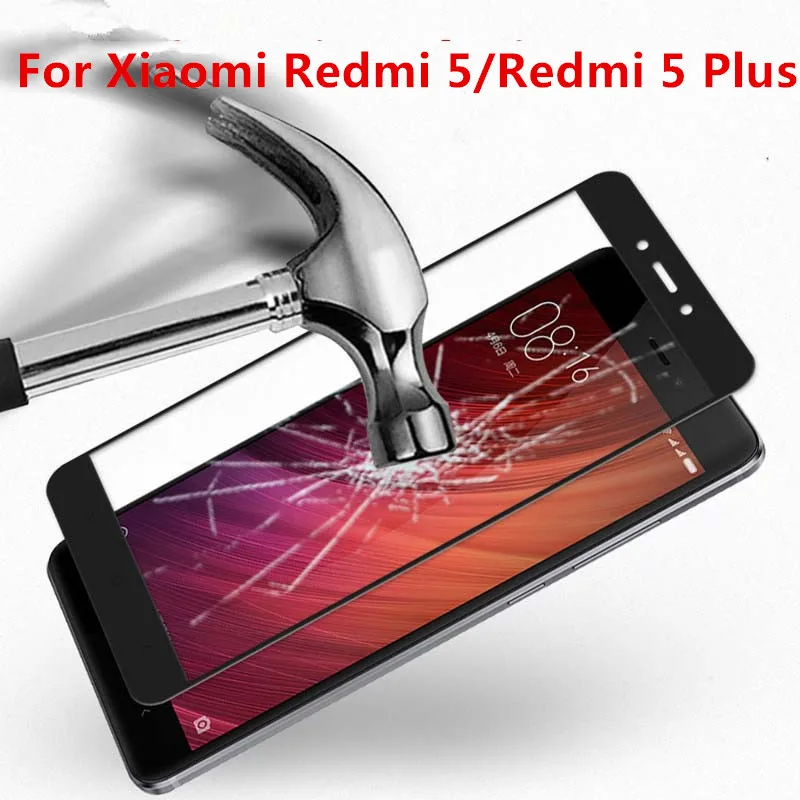 

Full Coverage For Xiaomi Redmi 5/Redmi 5 Plus Case Glass Screen HD Protective Film Cover For Redmi5 Global Version Fundas Coque