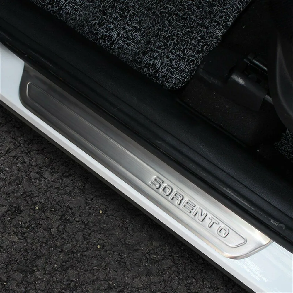 

For Kia Sorento 2016- 2019 Door Sill Scuff Plate Thresholds Pad trim Cover OUTER