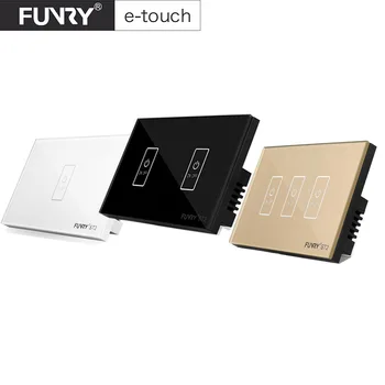

2017 Funryn New US Standard ST2 1 Gang RF433 Wireless Touch Remote Control Wall Light Switch Smart Home work with Rm pro
