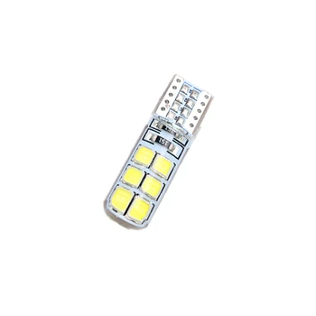 

10Pcs T10 Silicone Shell SMD Led Car bulb W5W 194 Auto Wedge Side Light Parking License Plate bulb 12V Car Styling