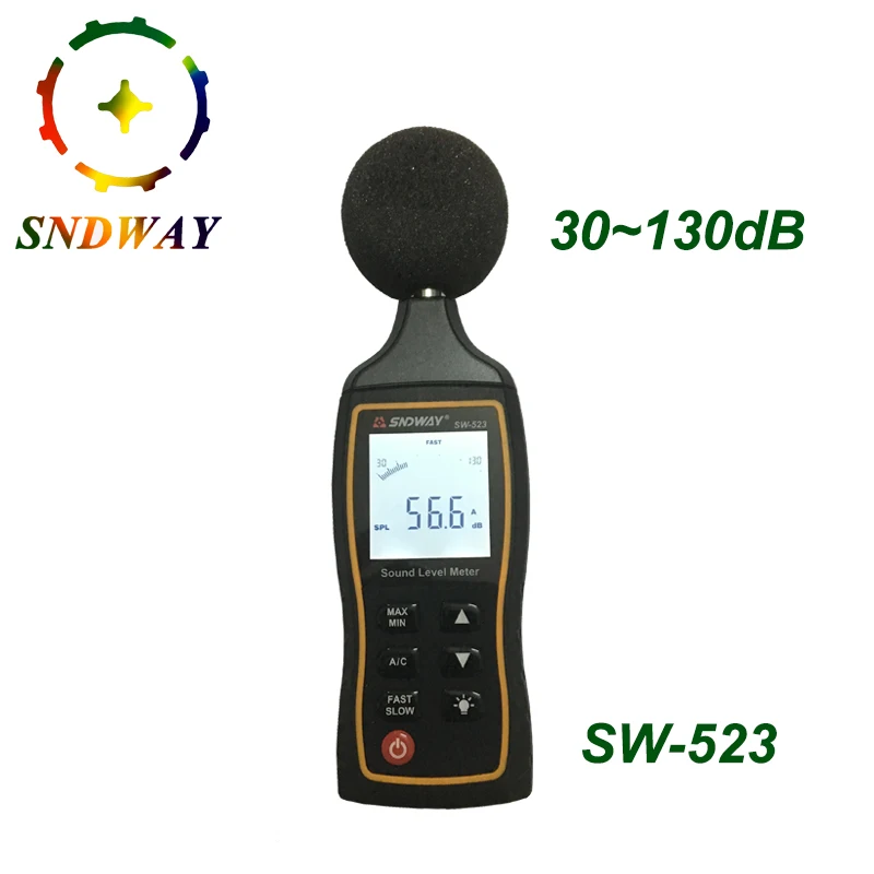 

SNDWAY Sound Level meter Digital Noise Describe Meter 30-130dBA 1.5 dB Accuracy LCD Sound Level Meter Backlight noise tester
