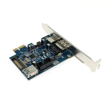 

PCI express PCI-e to Power eSATA + USB3.0 + 9pin USB2.0 Adapter Converter Card with SATA Power Socket