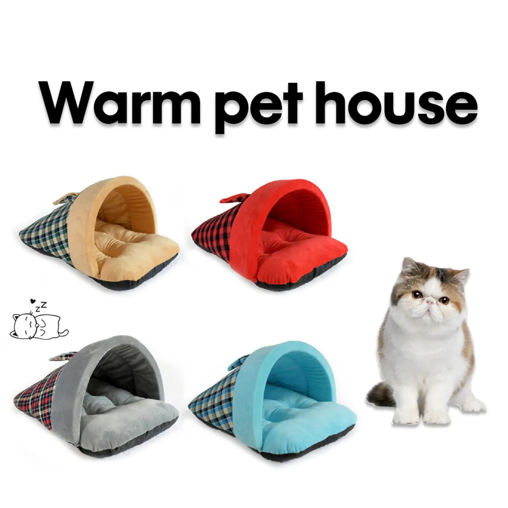 

ISHOWTIENDA Pet Dog Cat Bed Puppy Cushion House Soft Warm Kennel Dog Mat Blanket