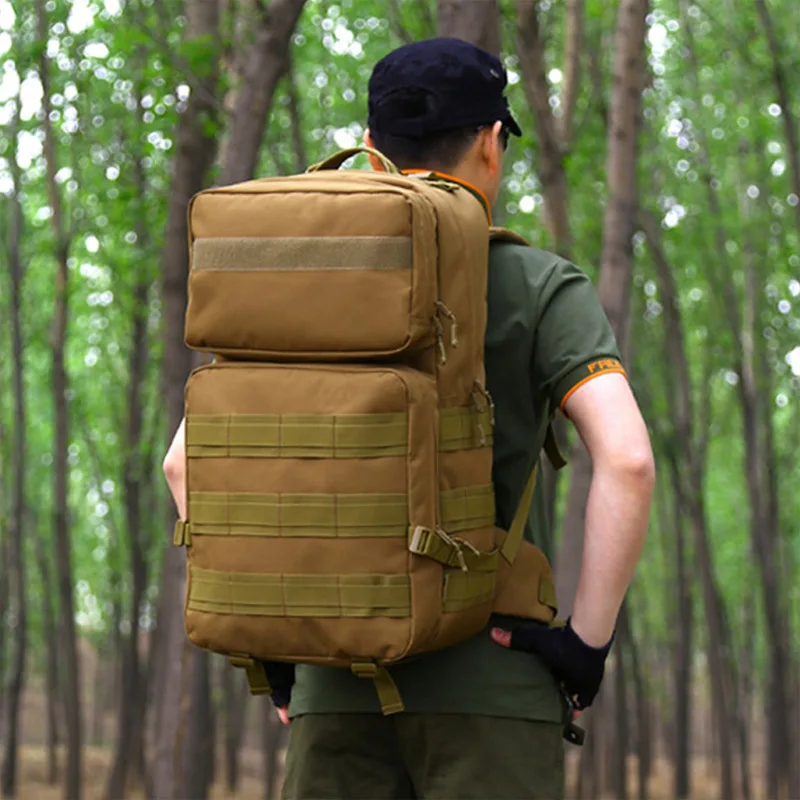 

New Style 55L Waterproof Outdoor Travel Tactical Backpack High Quality Military Backpacks Unisex Camping Mountaineering Bag