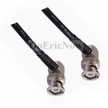 

10pcs RF Coaxial 50ohm Right Angle BNC Male to Right Angle BNC Male for RG58 Cable Connector(3m)