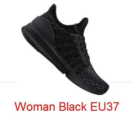 Xiaomi Mijia спортивная обувь, кроссовки высокого качества профессиональная Мода IP67 Водонепроницаемый без смарт чип ультра светильник обувь - Цвет: Woman Black EU37